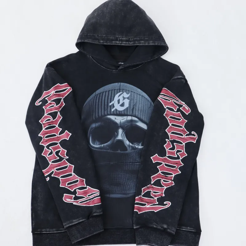 Godspeed Balaclava Szn Hoodie #5535 Washed Black - ogsneaker