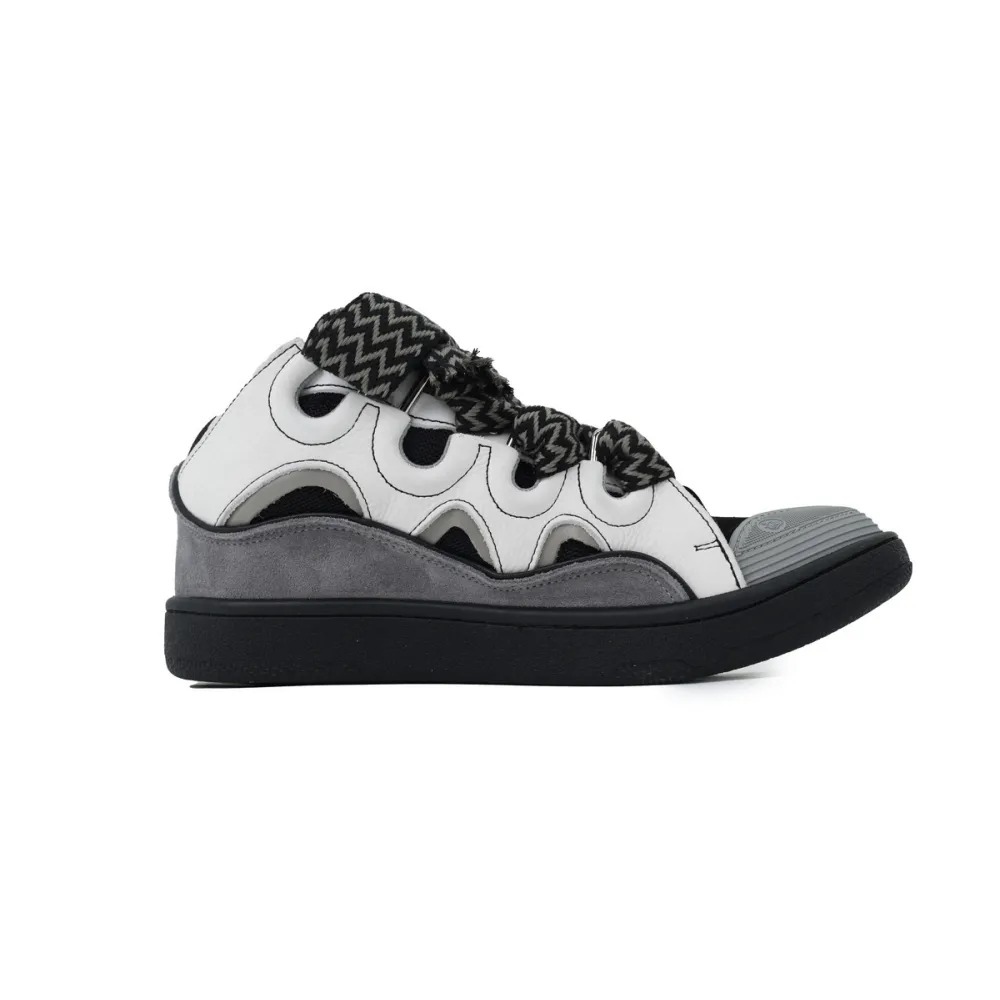 Lanvin Curb Sneakers Black White and Gray - ogsneaker