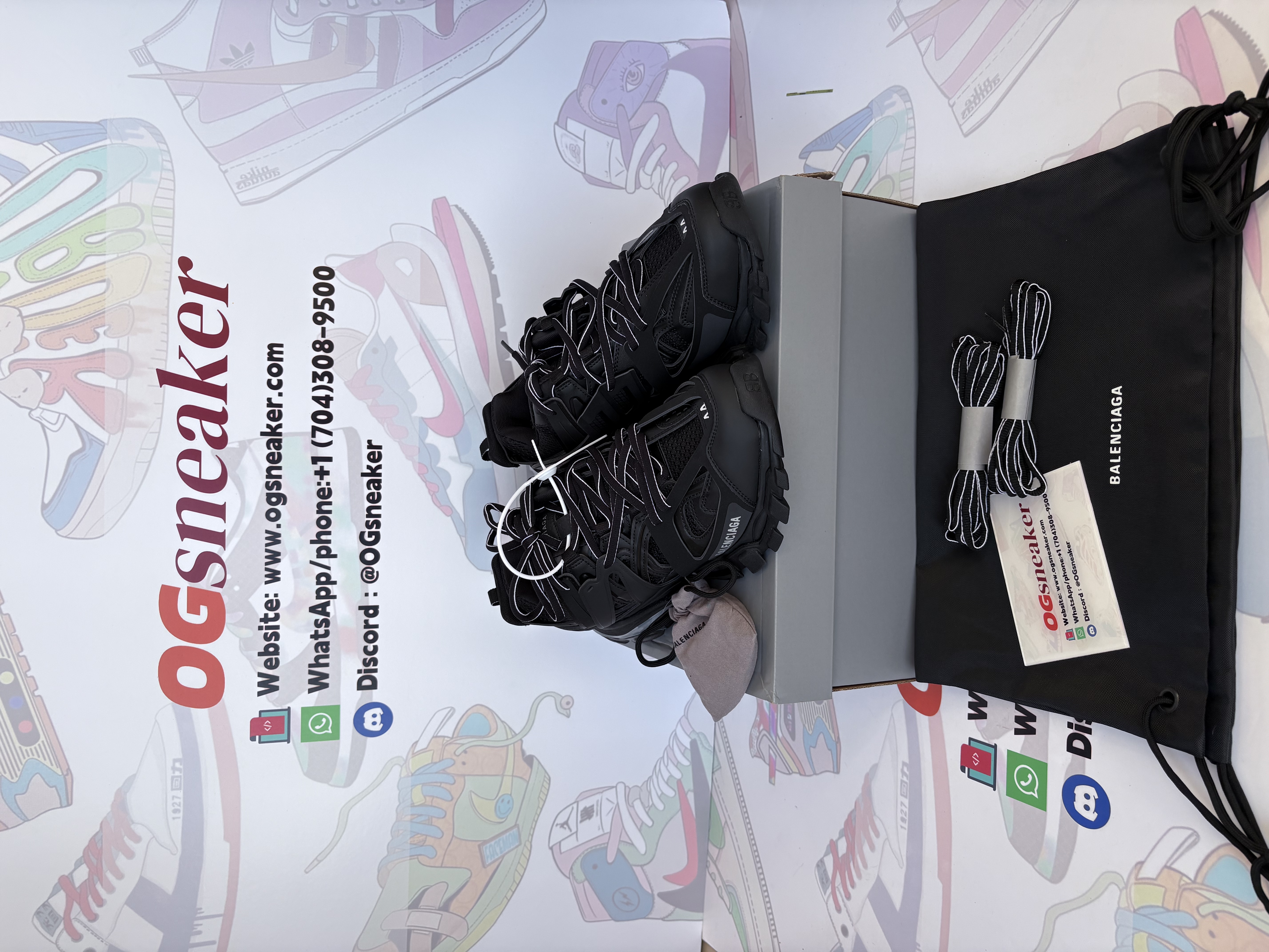 Balenciaga Track Tess S Black LED Light 555032 W1GB7 1000 - ogsneaker