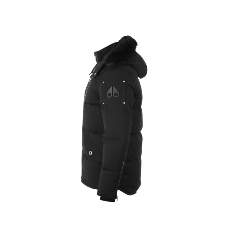 Moose Knuckles Men's 3Q Fur Hood Parka Black - ogsneaker