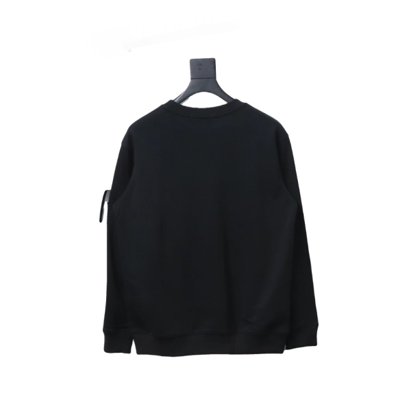 Stone Island Classic Logo Sleeve Patch Crewneck Black - ogsneaker