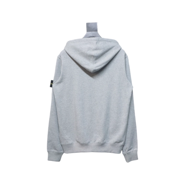 Stone Island Classic Logo Sleeve Patch Zipper Hoodie Gray - ogsneaker