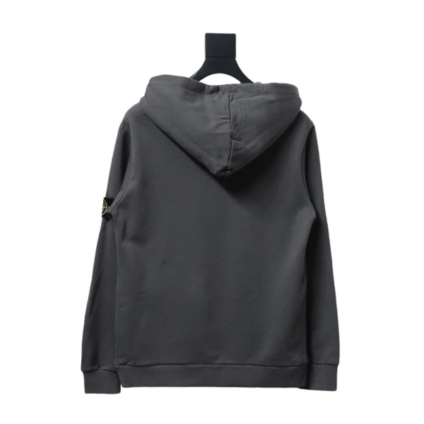 Stone Island Classic Logo Sleeve Patch Hoodie Dark Gray - ogsneaker