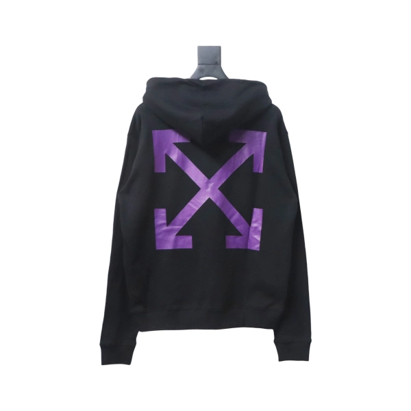 Off-White Caravaggio Hoodie Black Purple - ogsneaker