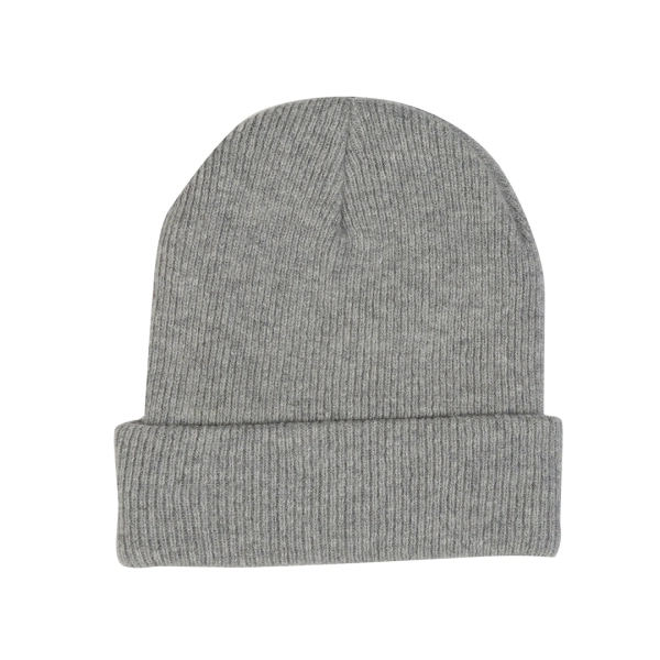 Alo Yoga Oatmeal Ash Notable Beanie With Dark Gray Label - ogsneaker