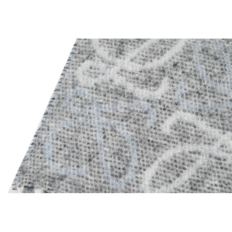 Loewe Checkerboard Jacquard Fringed Cashmere Scarf Blue - ogsneaker