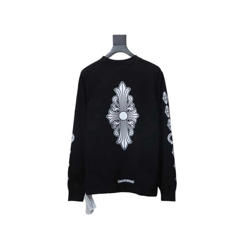 Chrome Hearts Fleur Cross Long Sleeve T-Shirt Black - ogsneaker