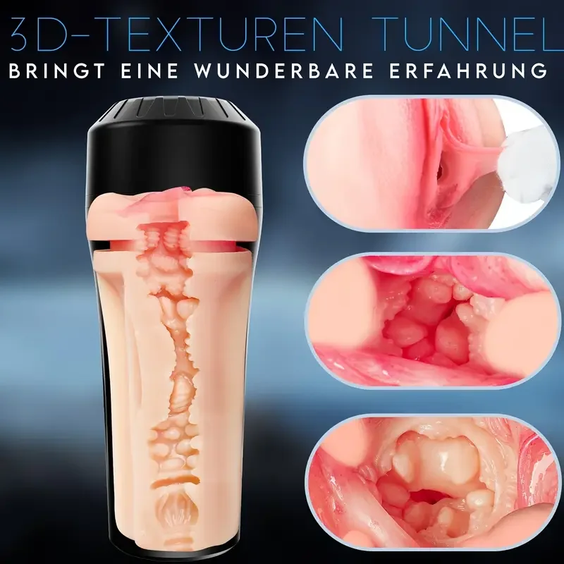 🔥Elektryczny kubek masturbacyjny dla mężczyzn, 10 trybów wibracji, zabawka erotyczna z kanałem symulacji 3D, prezent świąteczny dla dorosłych🔥