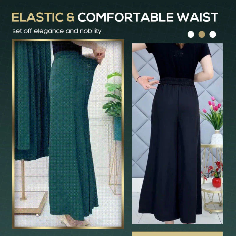 👖【Fashion Slim Fit】Hot Sale-Pleated Wide Leg Pants