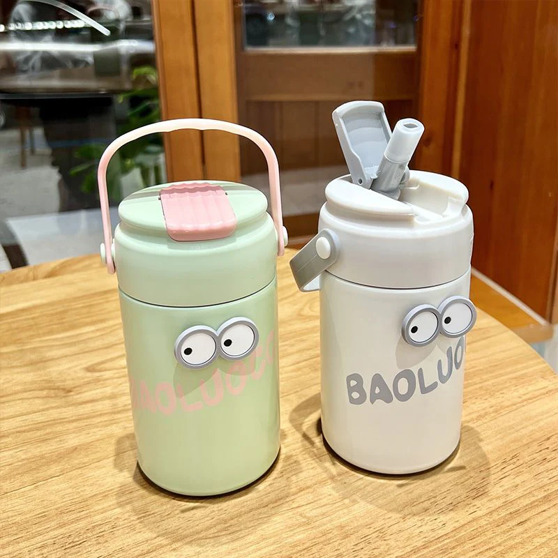 Stainless Steel Insulated Cooler Mug with Tea Silo Straw