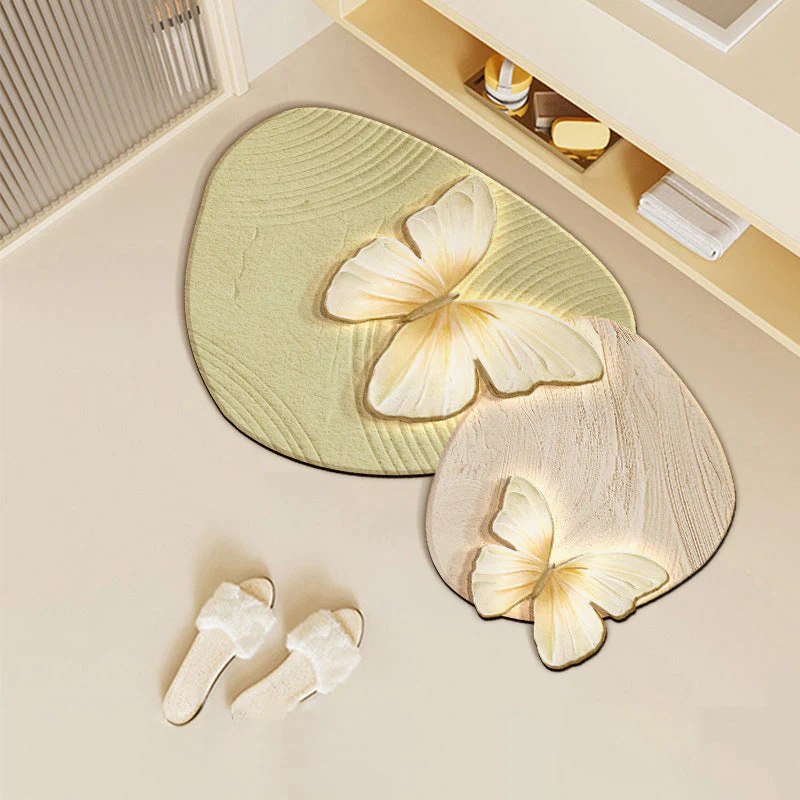 🦋Retro Butterfly Diatomite Mat – Quick Drying & Non-Slip