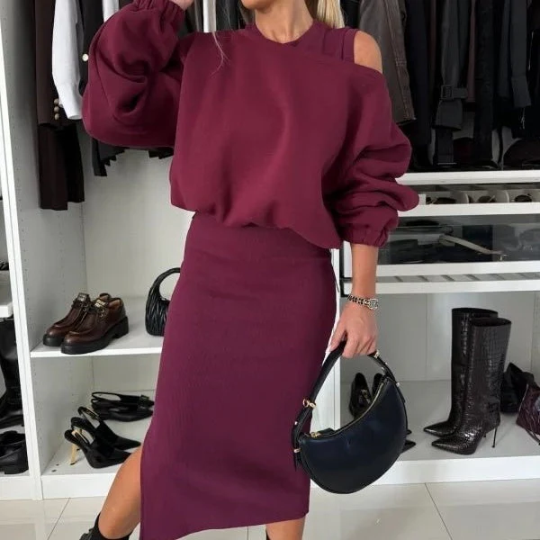 🔥Spring Sales 40%OFF🔥Women's Sweatshirt & Sleeveless Dress 2-Piece Set