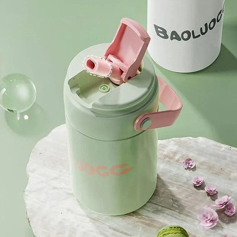 Stainless Steel Insulated Cooler Mug with Tea Silo Straw