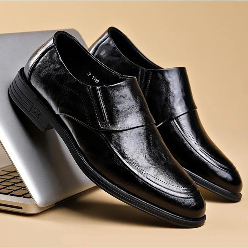🔥New Year Specials🔥Men's Business Casual Slip-On PU Leather Shoes