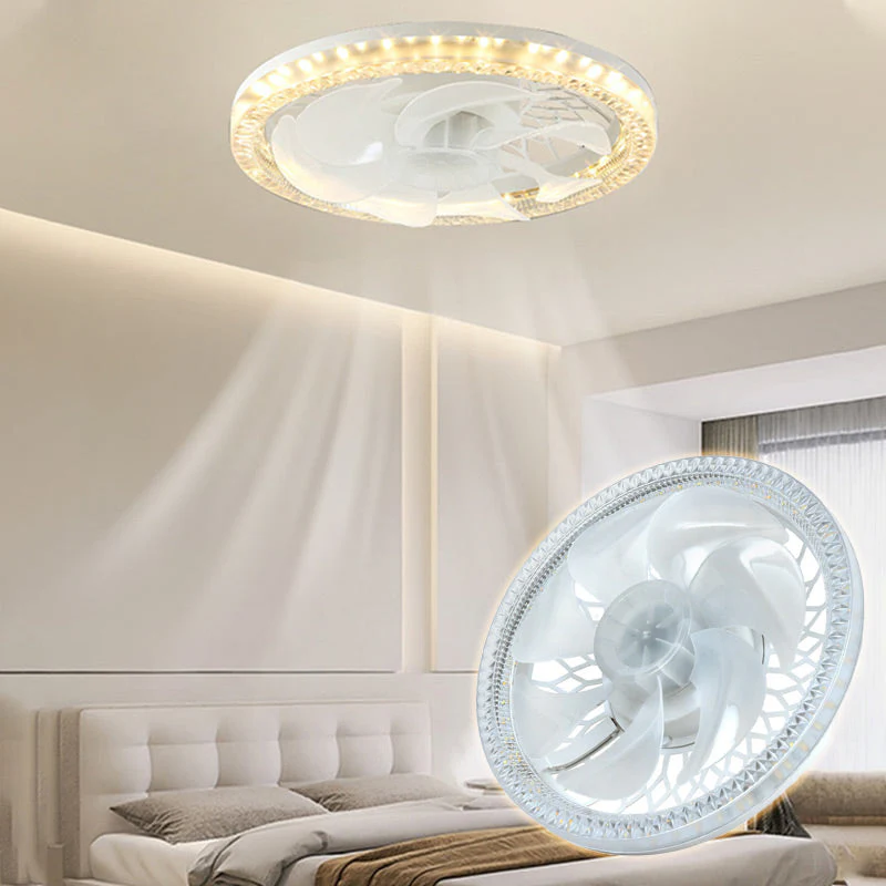 2-in-1 Mute Adjustable Fan Light with Remote Control for Bedroom
