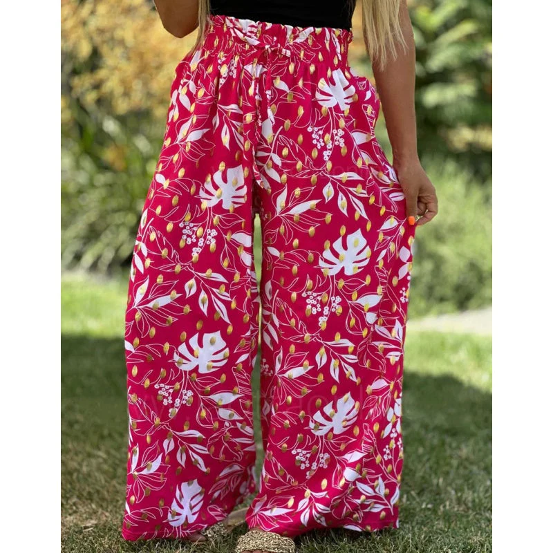 🔥Free Shipping🔥Women's Printed Wide Leg Pants
