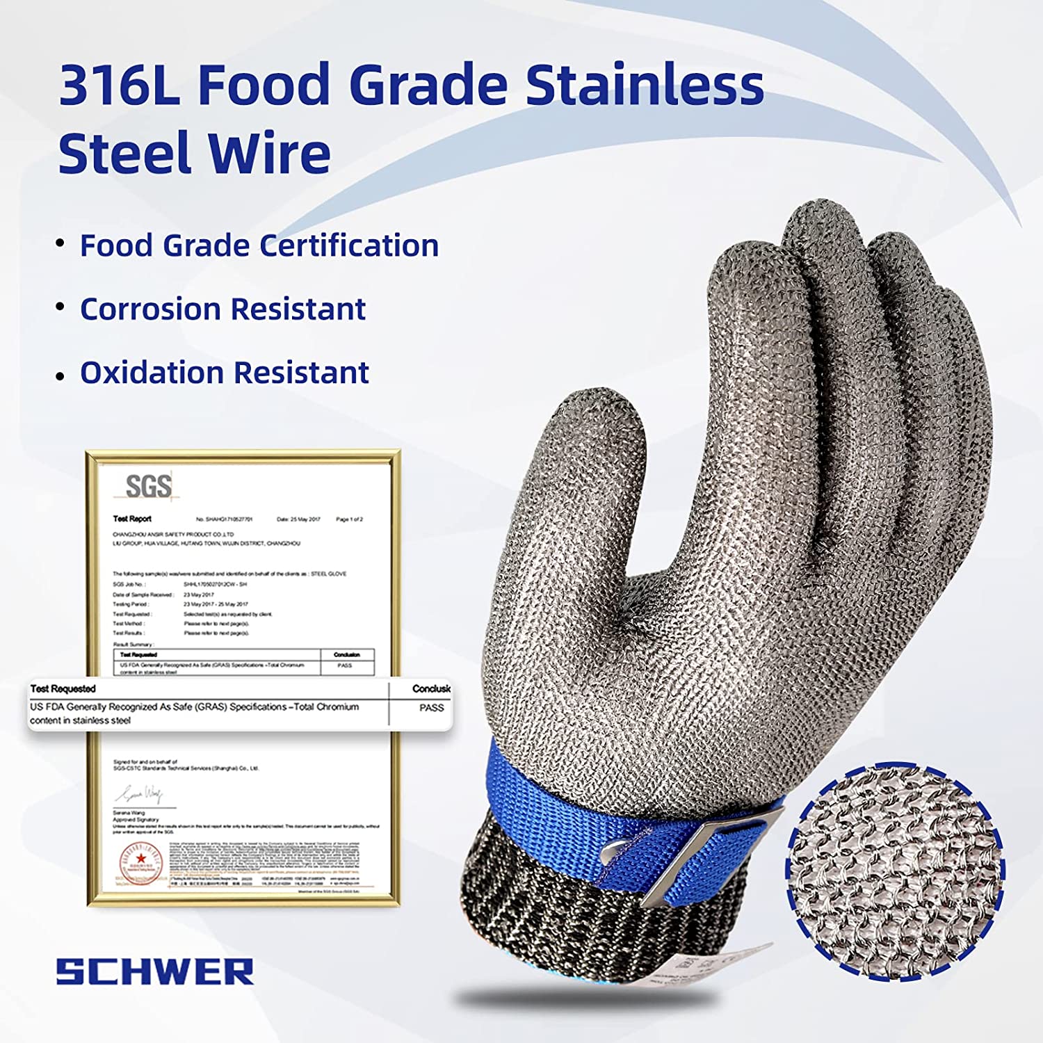 🧤Food Grade Stainless Steel Mesh Metal Glove