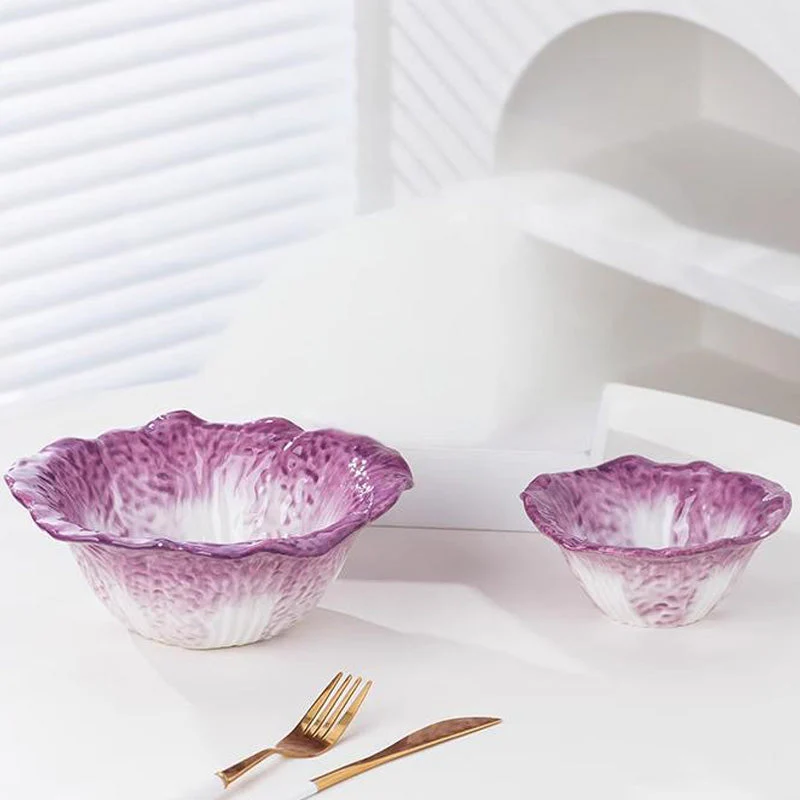 🥬 Cabbage Ceramic Art Dinner Plates✨