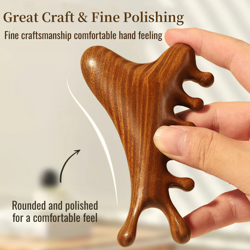 🥳New Year Specials🥳4-in-1 Wooden Scalp Massage Comb Gua Sha Tool