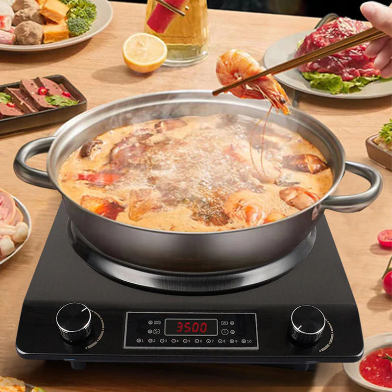 🥘Christmas Early Bird Special Offer🔥3500W konkaves Induktionskochfeld mit 10 Temperaturstufen