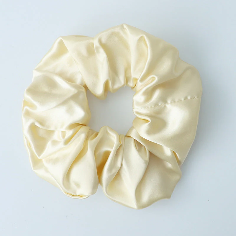 New Silk Large Intestine Loop Solid Bright Piggy Hair Loop Elastic Hair Rope Hair Loop Multiple Pack