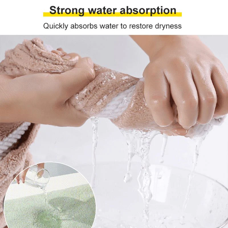 Faux Coral Fleece Absorbent Bath Towel