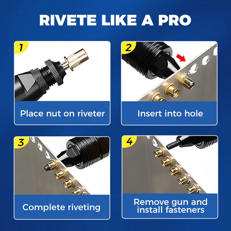 🔥Hot Promotion 56% Off💥Flat Head Threaded Insert Nut Rivet Nuts Set