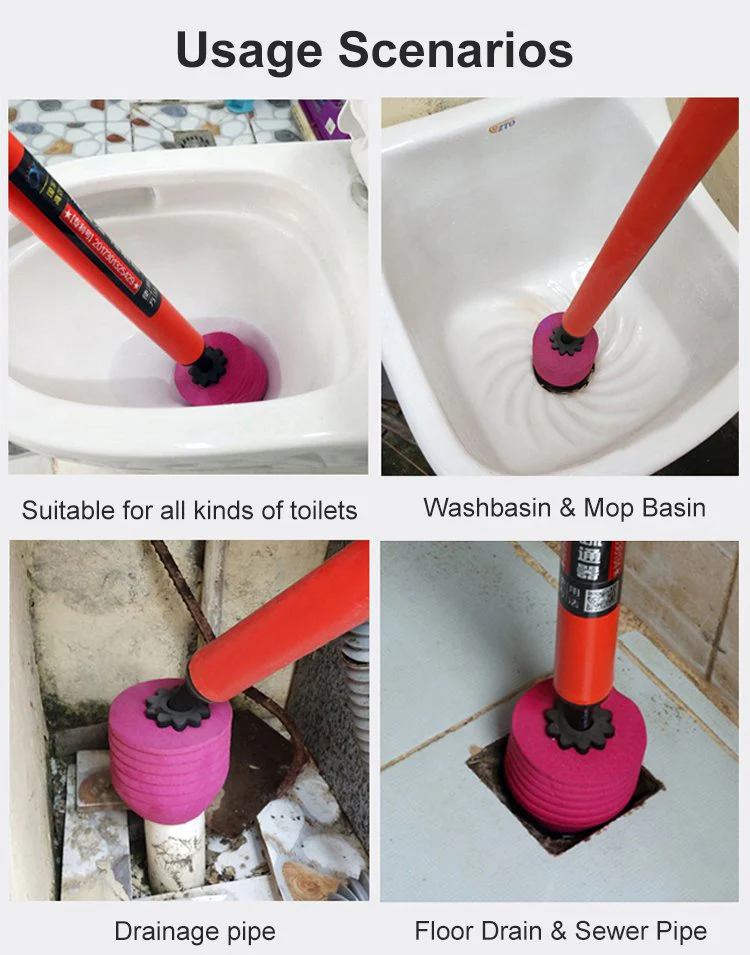 🔥Household High-pressure Manual Toilet Drain Pipe Unblocker