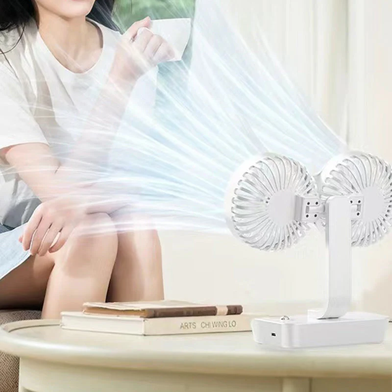 Desktop Oscillating Dual Head Fan