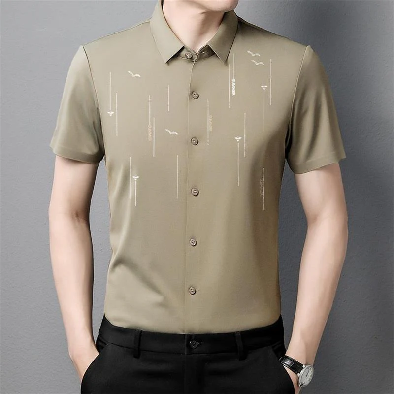 Summer anti-wrinkle silk shirt（⏰Limited Time Offer）