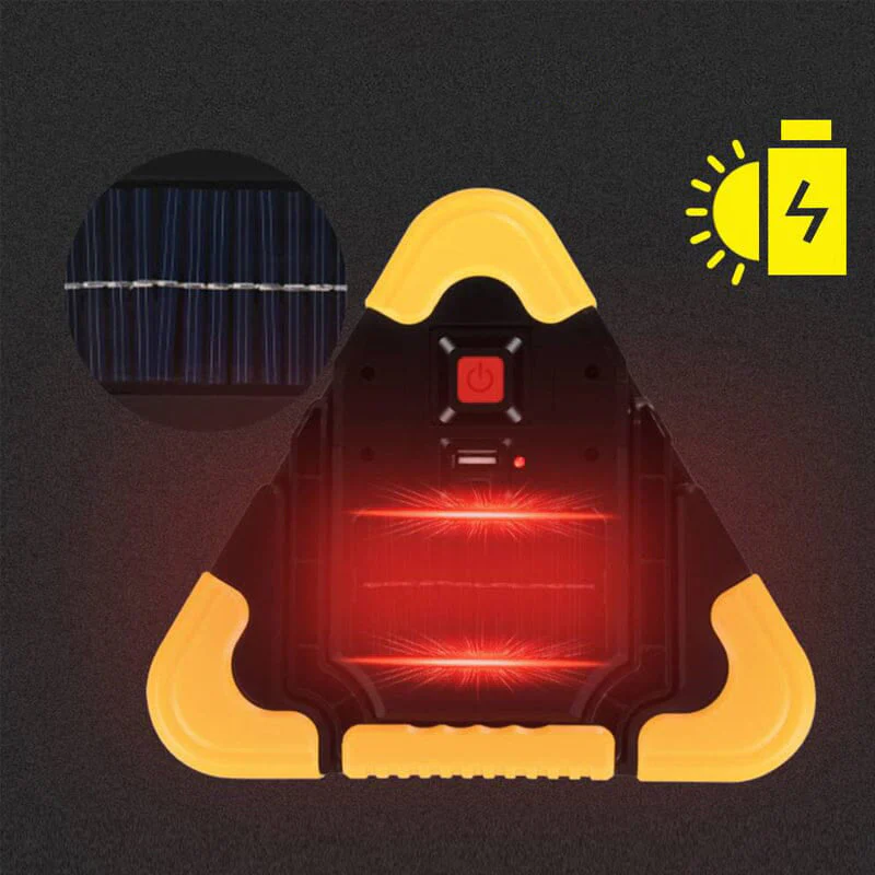 🔥2025 New Arrival🔥 3-IN-1 solar emergency triangle warning light at the roadside