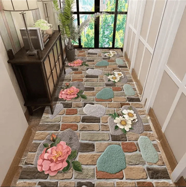 🔥【limited time 50% discount】Cut-out 3D carpet with floral flooring