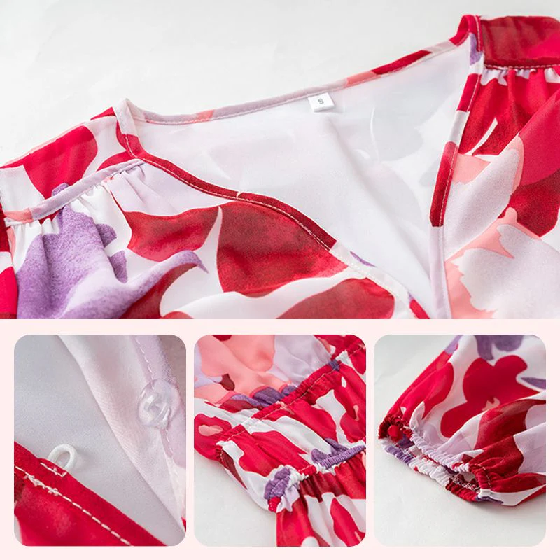 🔥Printed casual boho dress with V-neck for women🔥