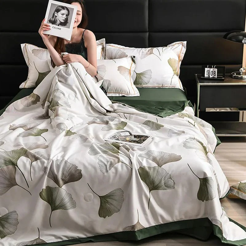 Washable Icy Cool Breathable Summer Quilt 4-piece Set