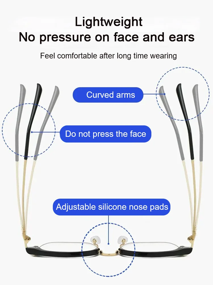 🔥Ultra Light Anti Blue Presbyopic Glasses(Comes with a Free Eyewear Case)