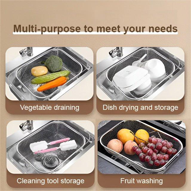 🏠2025 Essential items for the kitchen⏰Expandable Over The Sink Dish Drying Rack