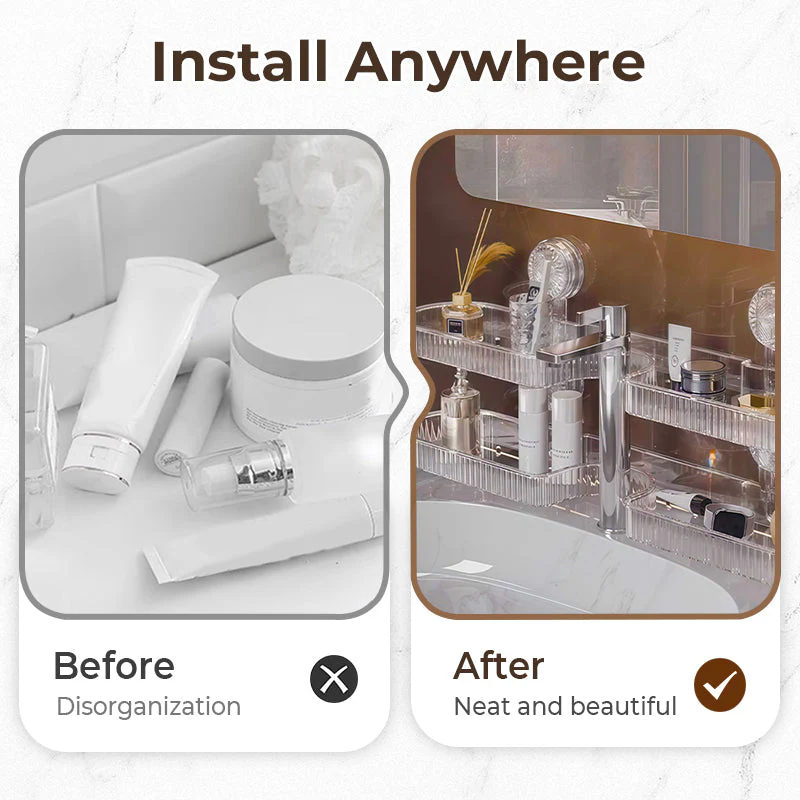 🎁 Limited stock available—grab yours now!🔥Universal Removable Faucet Storage Rack