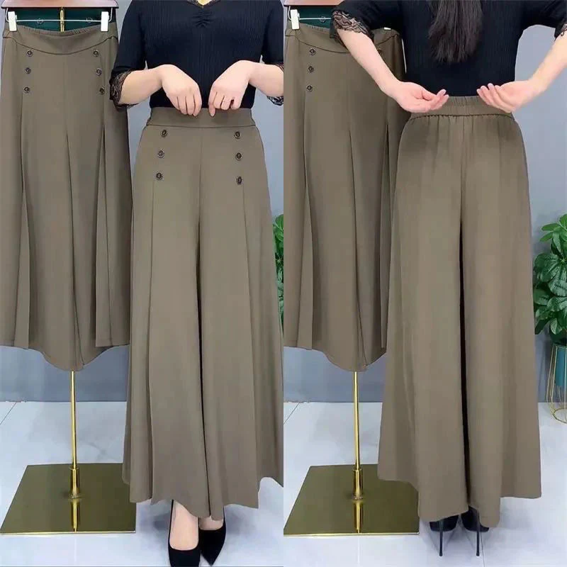 👖【Fashion Slim Fit】Hot Sale-Pleated Wide Leg Pants