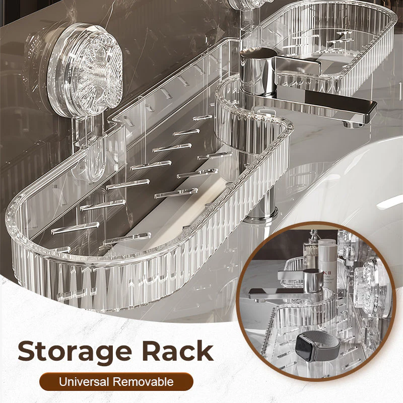 🎁 Limited stock available—grab yours now!🔥Universal Removable Faucet Storage Rack