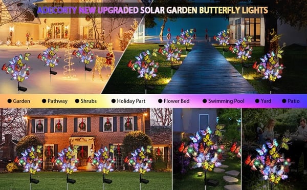 🔥50% OFF🎁Waterproof Solar Outdoor Butterfly Lights💐