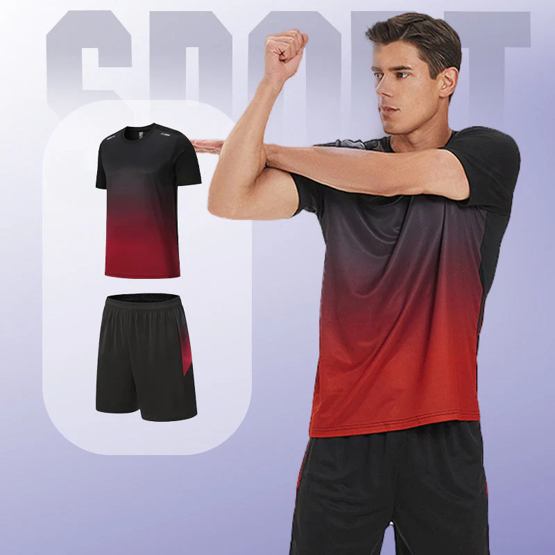 🎁Summer Hot Sale 50% OFF☀️💦Men’s Loose-Fit Breathable Quick-Drying Athletic T-Shirt & Shorts Tracksuit