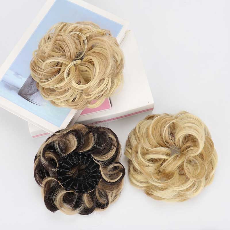 🔥Voluminous Synthetic Bun Wig with Adjustable Clip
