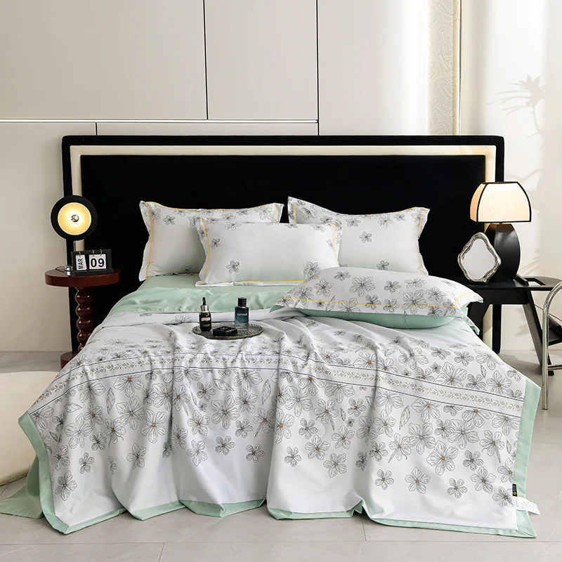 🔥Summer Limited Sale-50%Off🌸Cooling Breathable Floral Bed Sheet (4-Piece Set)