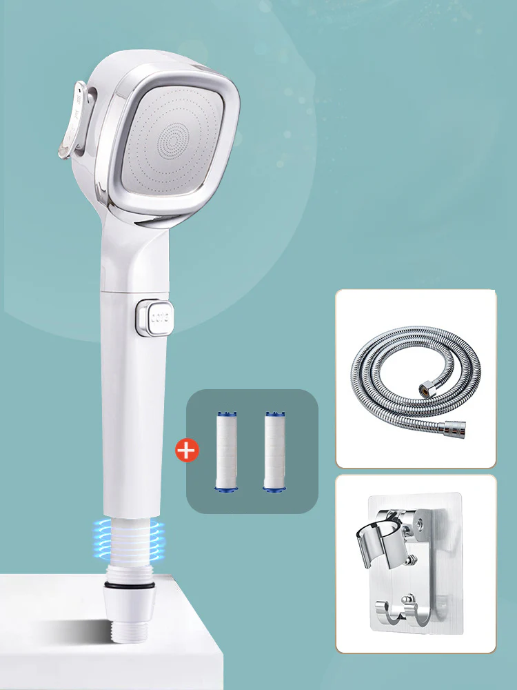 4-mode Handheld Pressurized Shower Head with Pause Switch