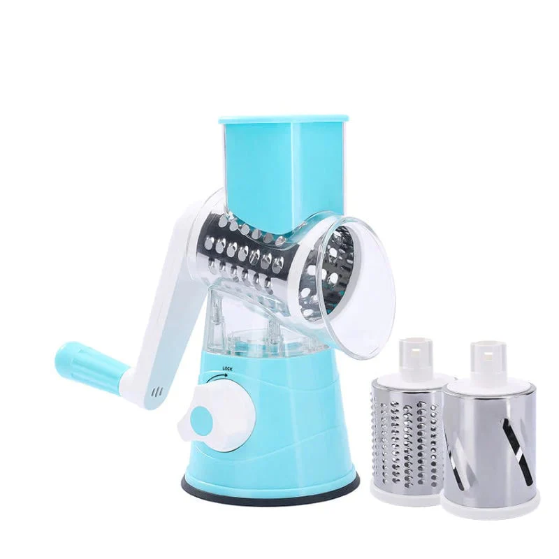 🔥kitchen Artifact🔥3 in 1 Rotary Cheese Grater Vegetable Slicer