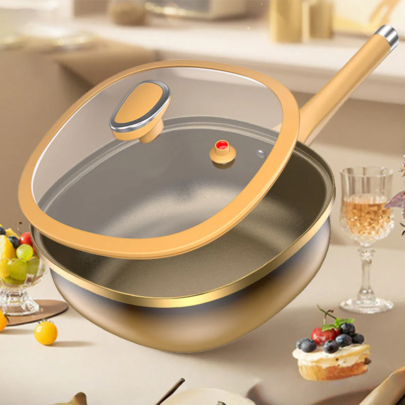 🍳 40% OFF NOW! ✨ 12in Titanium Alloy Non-Stick Pot - Healthy Cooking Without Chemicals, Dishwasher Safe & Cool-Touch Handles 🔥📦
