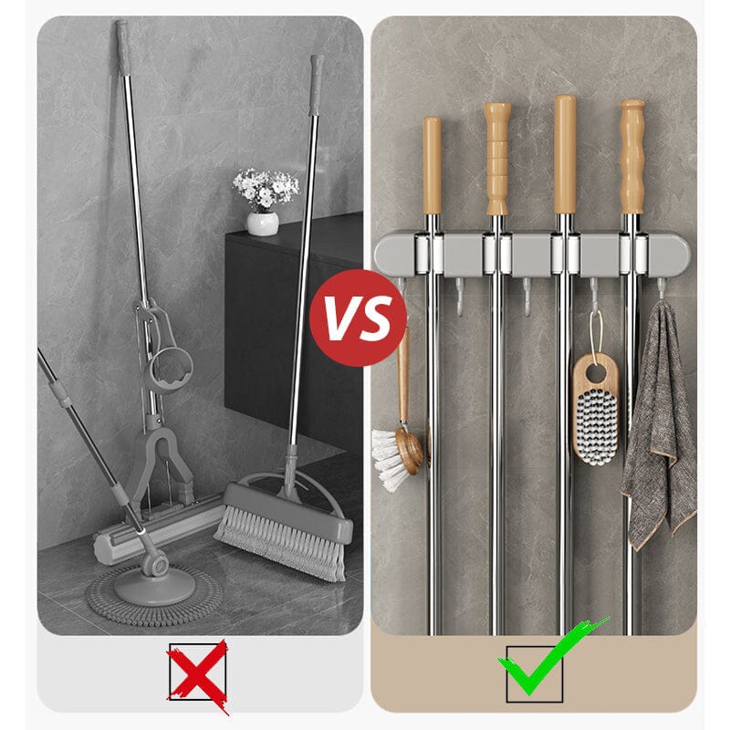 🔥Hot Sale🔥 Multifunctional Mop Holder with Hook