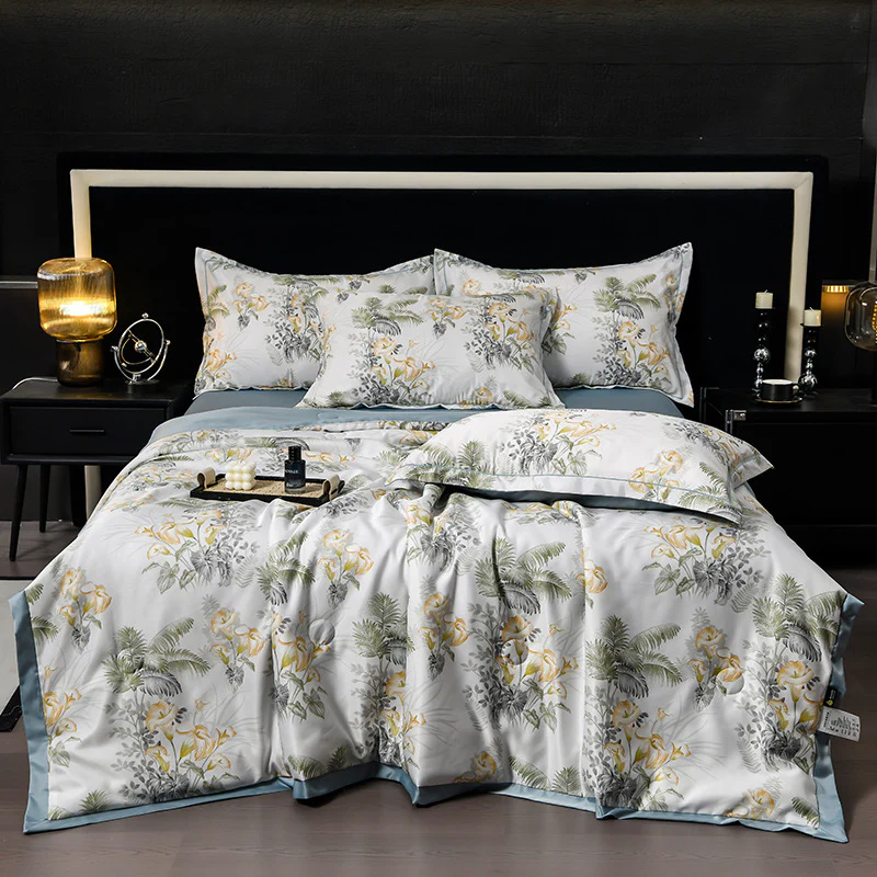 🔥Summer Limited Sale-50%Off🌸Cooling Breathable Floral Bed Sheet (4-Piece Set)