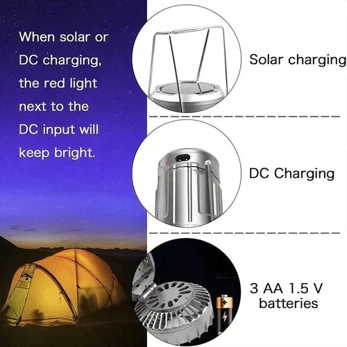 🔥🎁Hot Sale 50% OFF🎁🔥Portable LED Camping Lantern With Fan