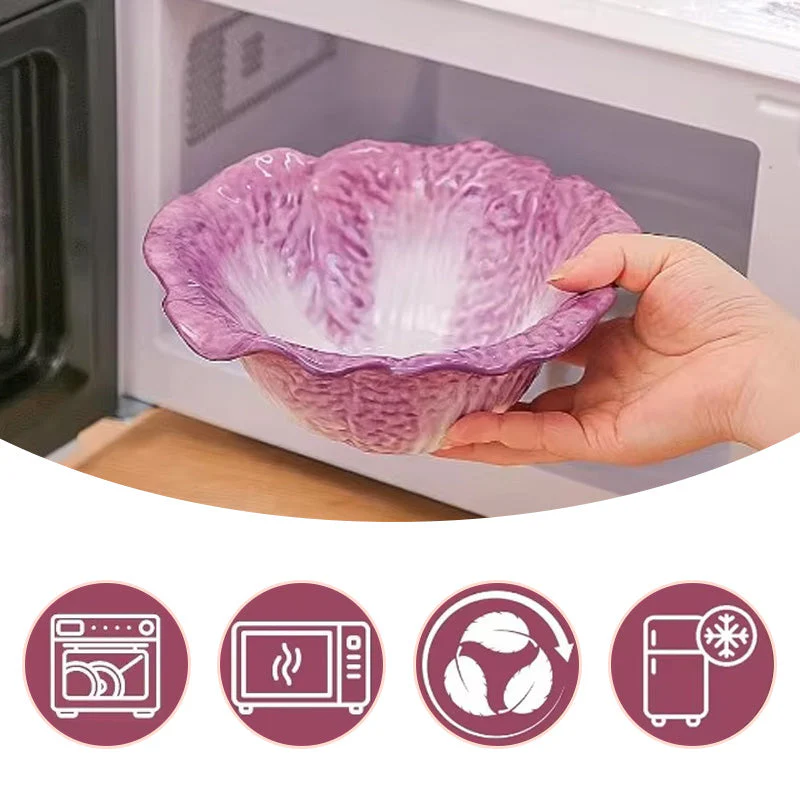 🥬 Cabbage Ceramic Art Dinner Plates✨